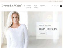 Tablet Screenshot of dressedinwhite.com